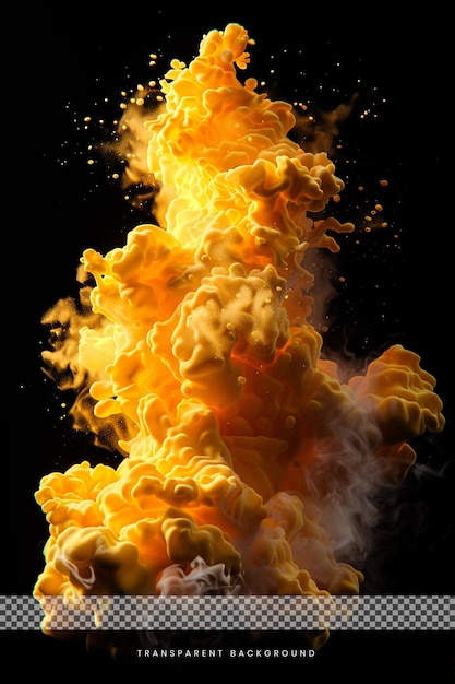 Żółta Tapeta Z Wybuchem Dymu