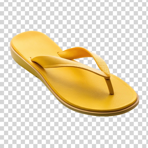 PSD Żółte pantofle izolowane na przezroczystym tle