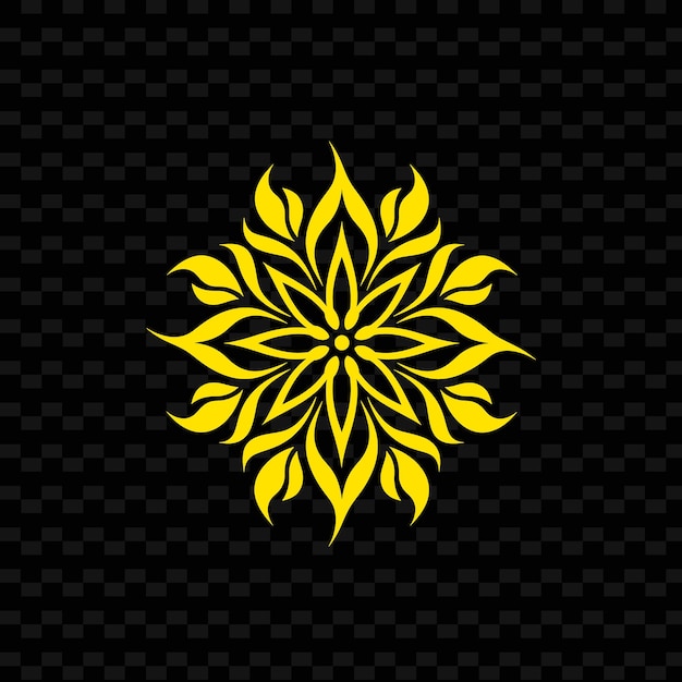 PSD Żółty kwiat na czarnym tle