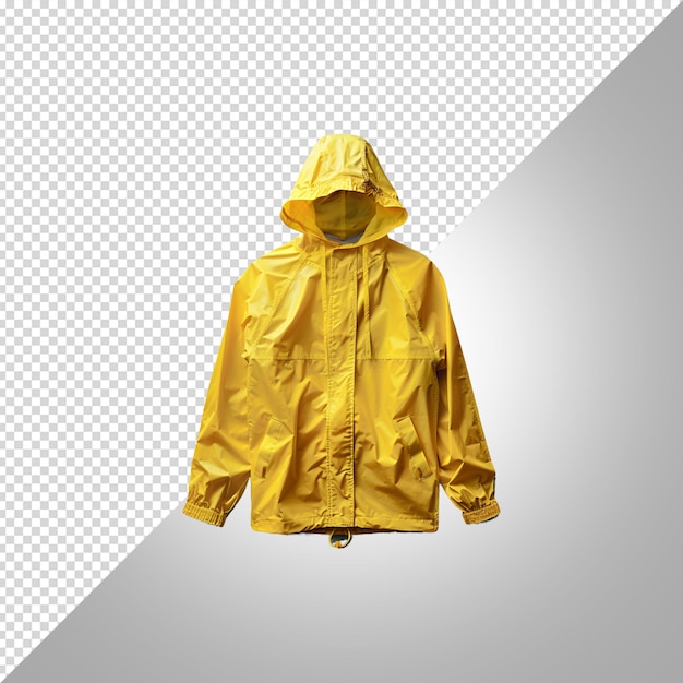 PSD Żółty płaszcz przeciwdeszczowy na czarnym tle z obrazem człowieka w żółtym płaszczu przeciwdeszczy