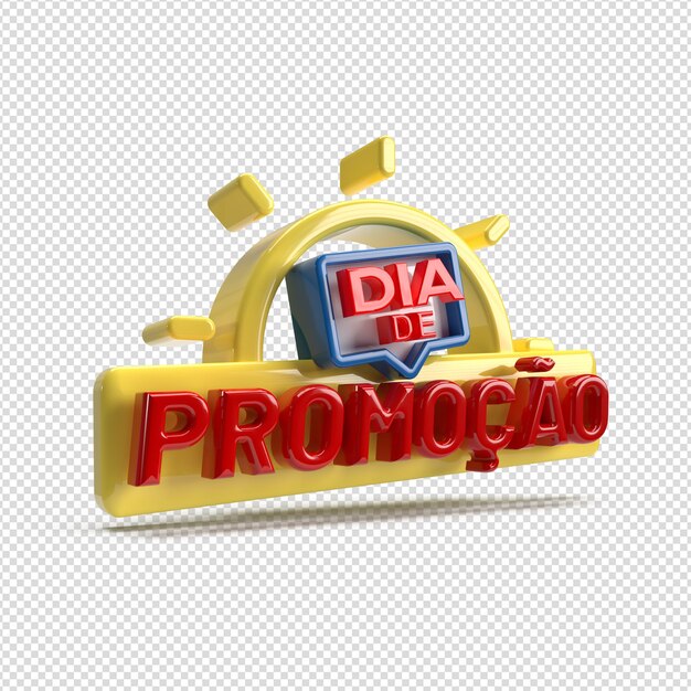 PSD Żółty znak, który mówi o promocji promocji.
