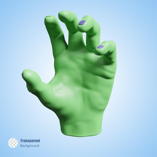 PSD zombie hand in 3d render ontwerp