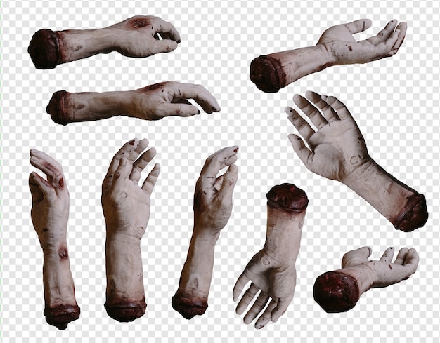 PSD zombie hands collection