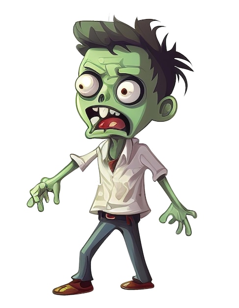 PSD zombie illustration element for celebrate halloween