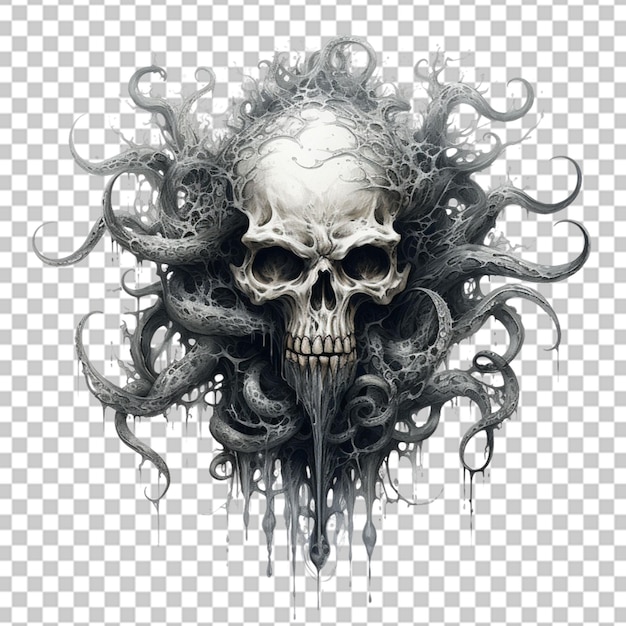 PSD zombie logo illustration