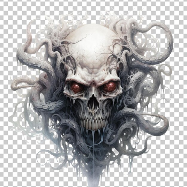 PSD Иллюстрация логотипа зомби