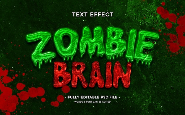 PSD zombie text effect