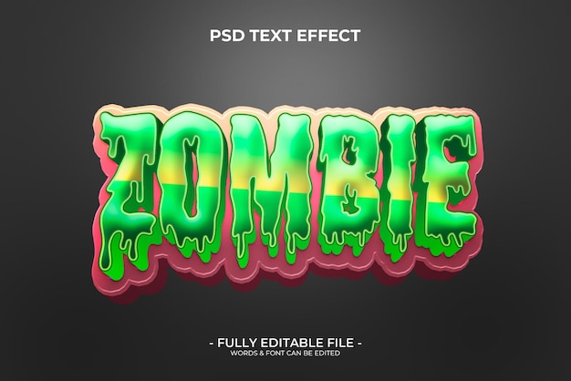 PSD zombie text effect