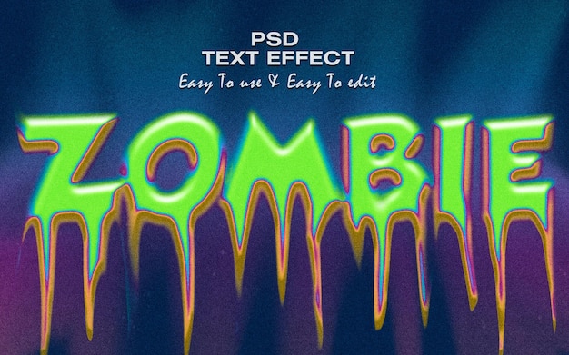 PSD zombie text style effect