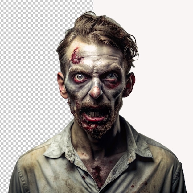 PSD zombie on transparent background