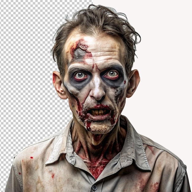 PSD zombie on transparent background