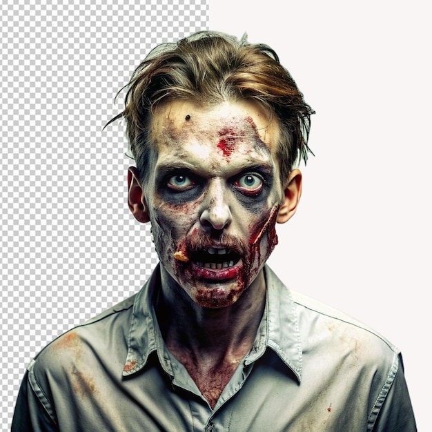 PSD zombie on transparent background