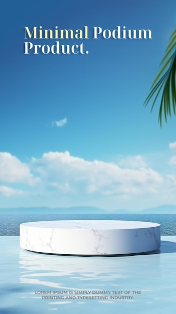 Zomer elegant en natuurlijk productdisplay mockup voor showproductpresentatie