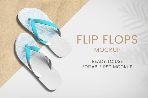 Zomer flip-flop schoenen mockup psd dameskleding