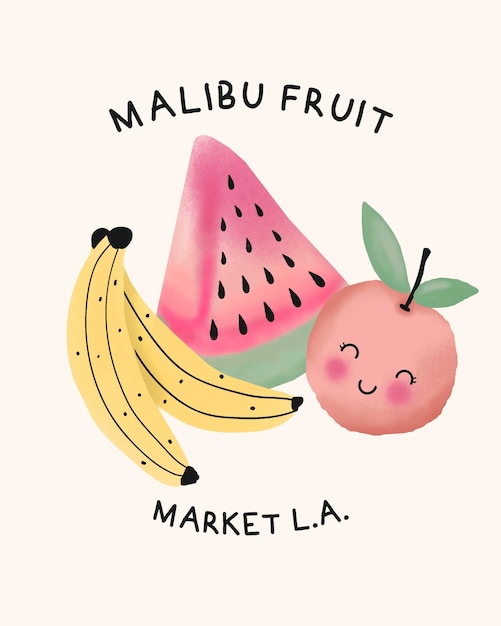 zomer fruit afdrukken