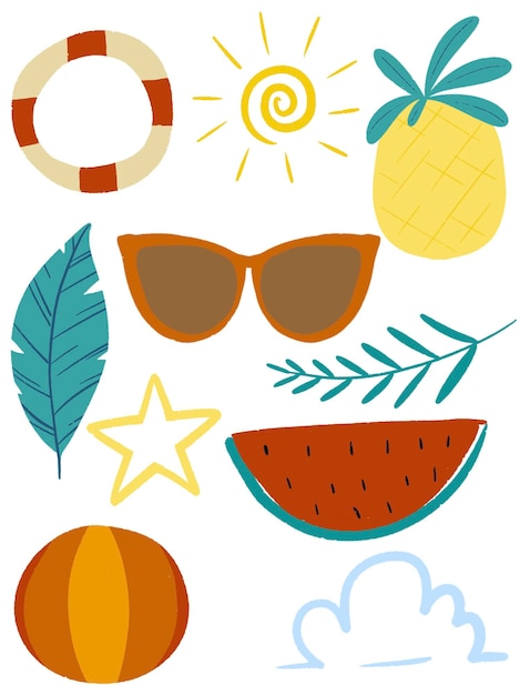 PSD zomer illustraties