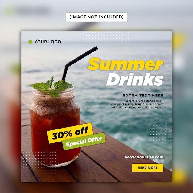Zomer Social Media Post sjabloon banner