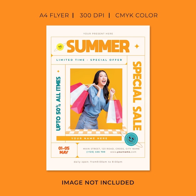 Zomer verkoop flyer