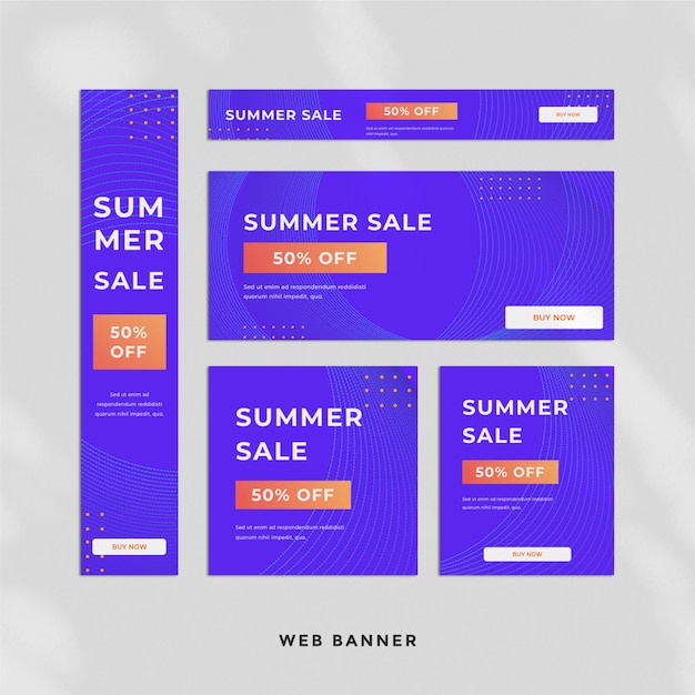 PSD zomer verkoop webbanner ontwerp