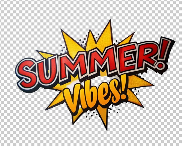 PSD zomer vibes tekst png