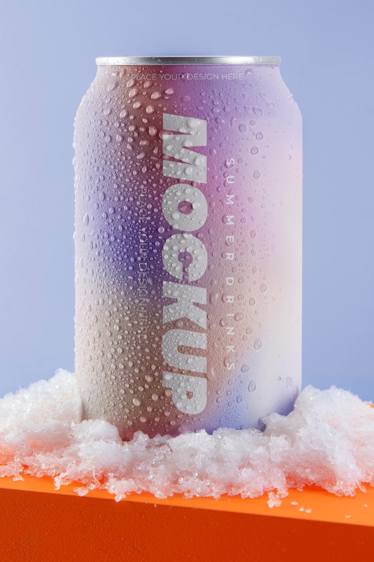 PSD zomerdrank mockup ontwerp