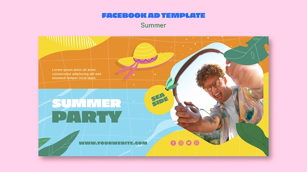 PSD zomerfeest facebook-sjabloon