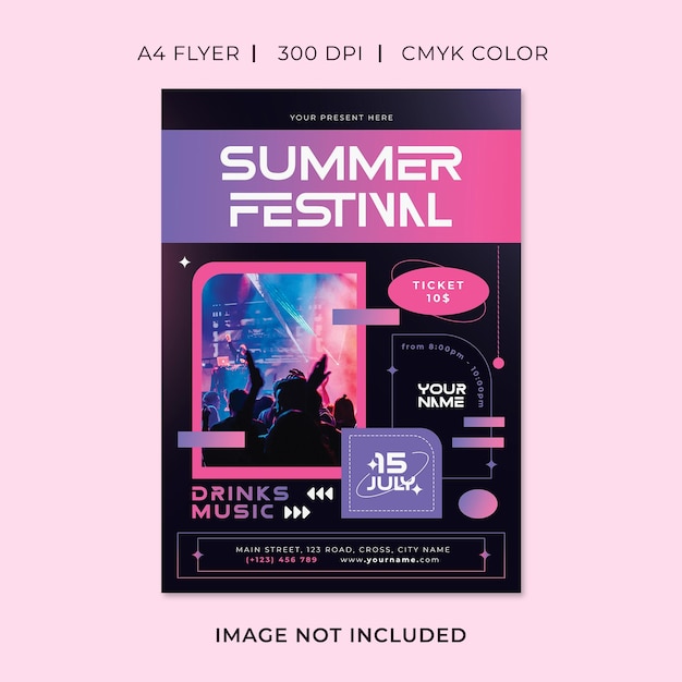 Zomerfestival flyer