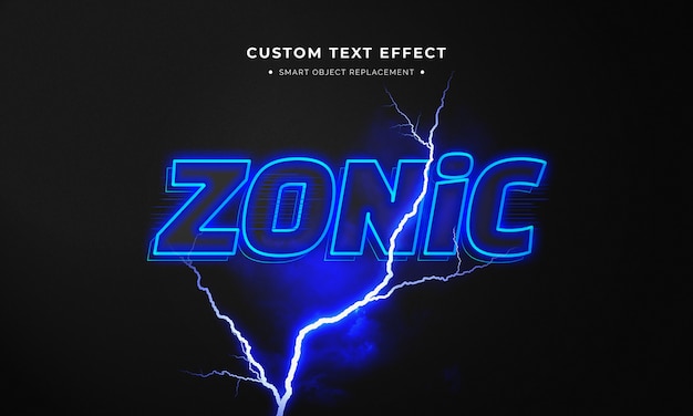 Zonic 3d-tekststijl