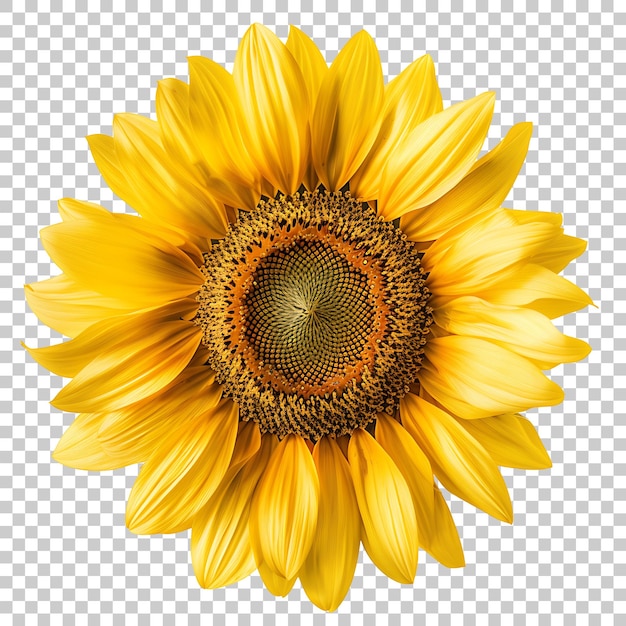 PSD zonnebloem png met doorzichtige achtergrond