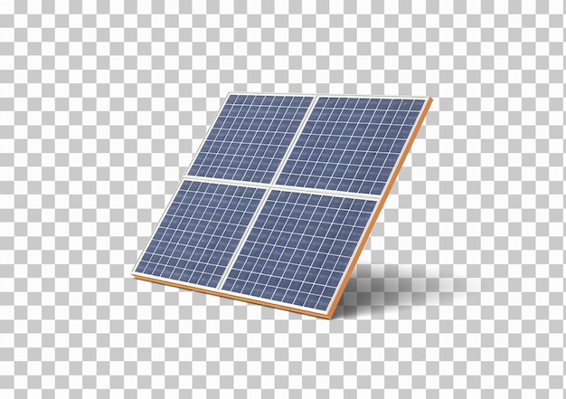 Zonnepaneel geïsoleerd op transparante achtergrond png psd
