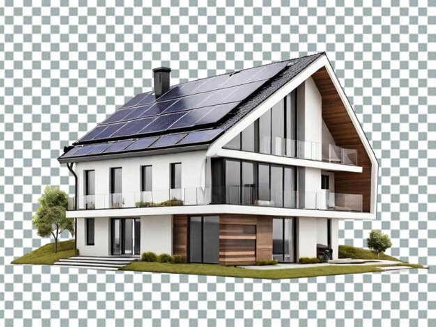 Zonnepanelen op het dak van het huis