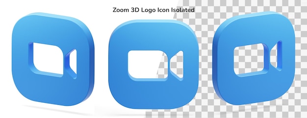 PSD zoom 3d logo icon isolated render element isometric float