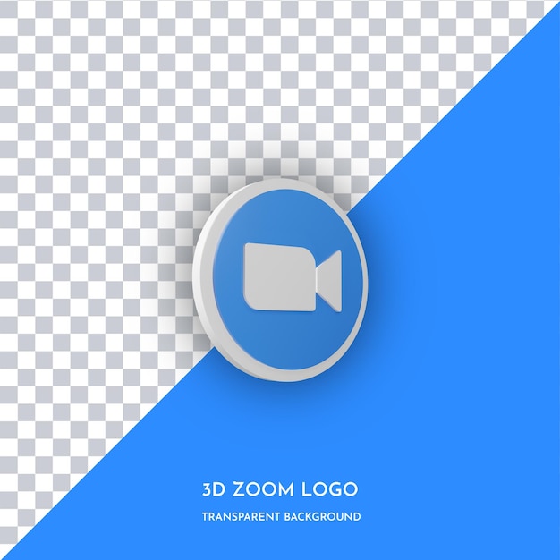 PSD Значок стиля 3d приложения zoom