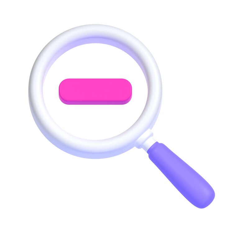 PSD zoom out 3d icon