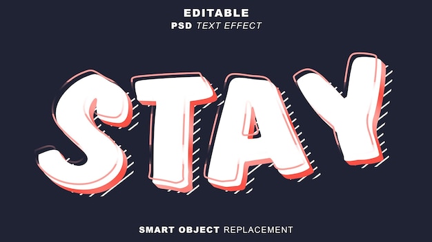 ZOSTAŃ Efekt tekstowy PSD
