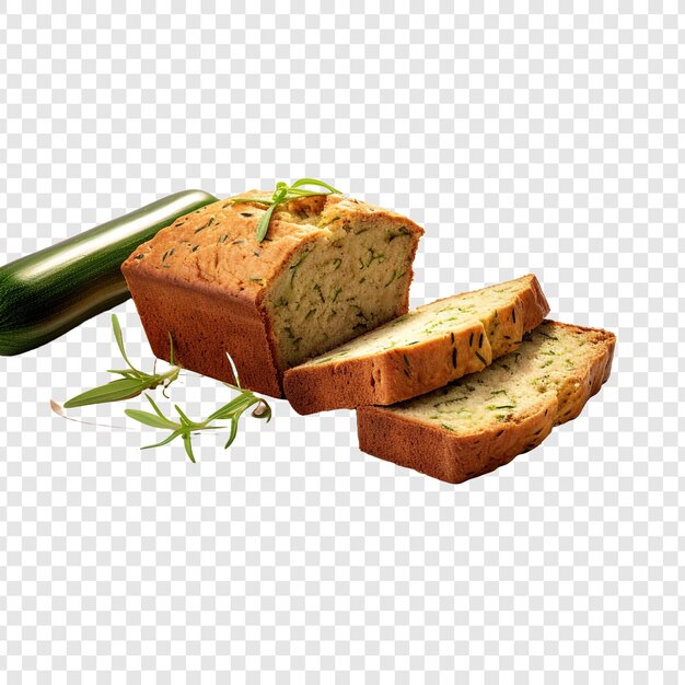 PSD zucchini bread isolated on transparent background