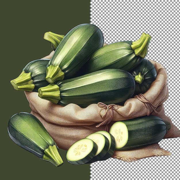 PSD zucchini green splendor png