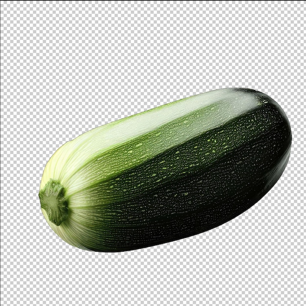 PSD zucchini slice isolated on transparent background