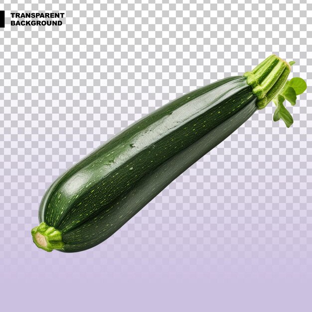 Zucchini on transparent background