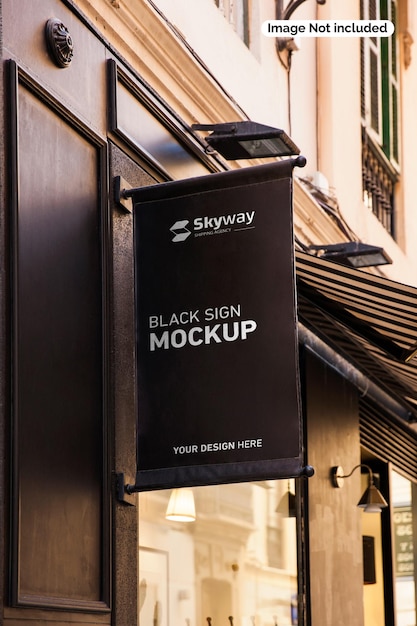zwart bord logo mockup