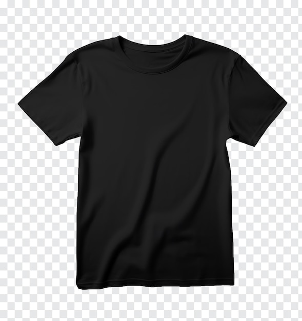 Zwart doorzichtig t-shirt voor mock-up