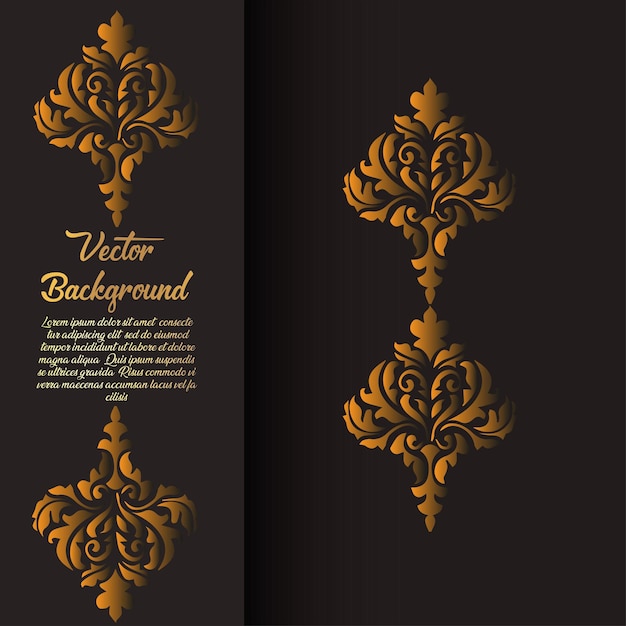 Zwart en goud luxe uitnodigingskaart ontwerp