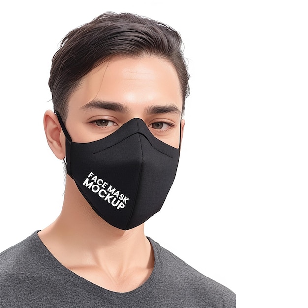 Zwart gezichtsmasker van beschermende stof