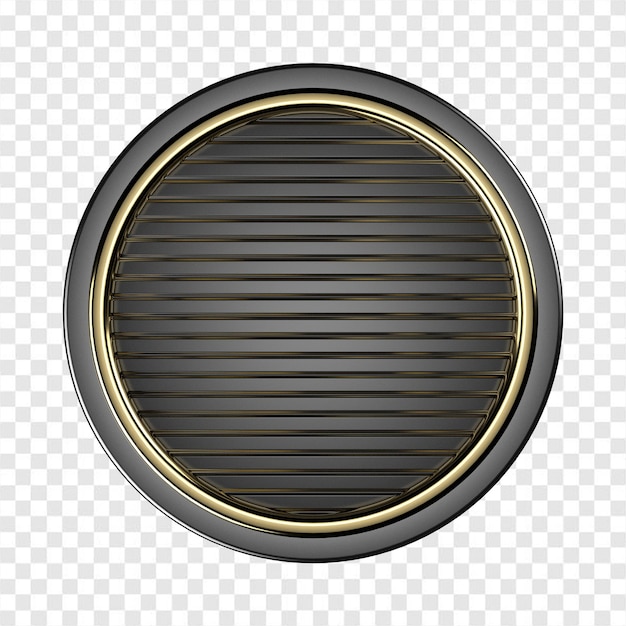 Zwart metalen ronde plaat met goud