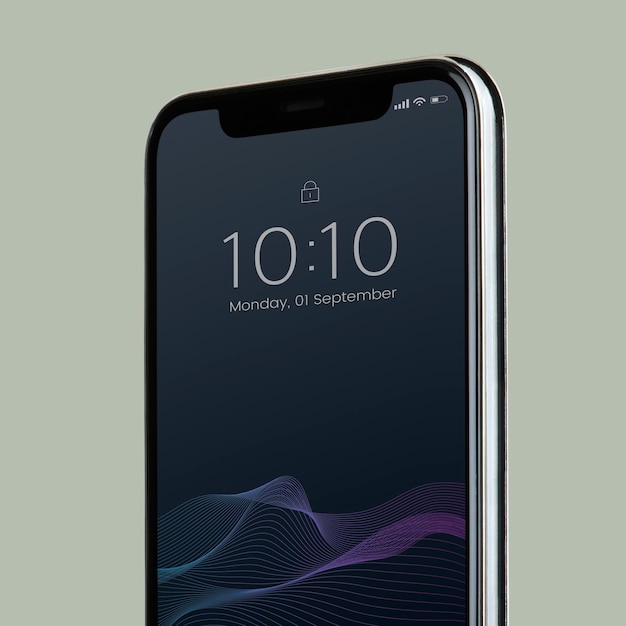 Zwart scherm smartphone mockup-ontwerp