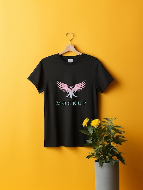 Zwart T-shirtmodel PSD