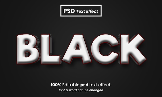 Zwart teksteffect