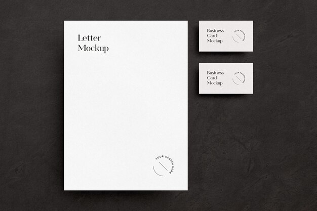 PSD zwart-wit briefpapiermodel