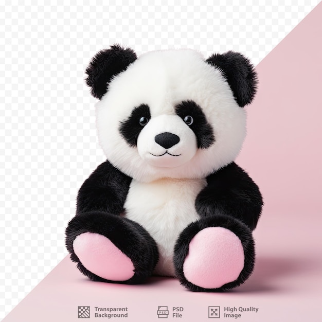 Zwart-witte knuffelpanda die zacht en knuffelig is