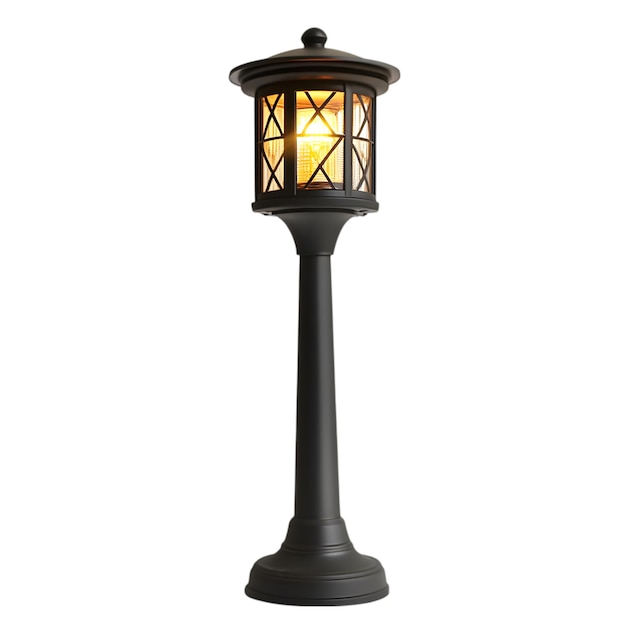Zwarte buitenpostlantaarnlamp